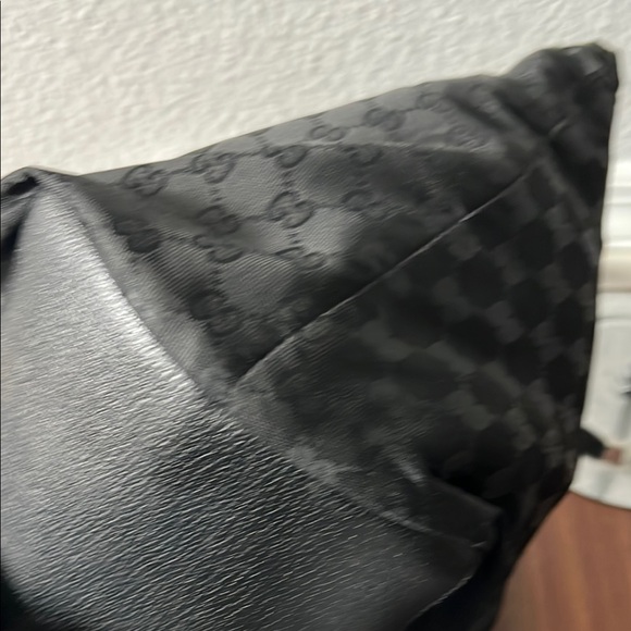 1640 Gucci Black Tote Bag with Red and Green Straps Nylon - Picture 7 of 10